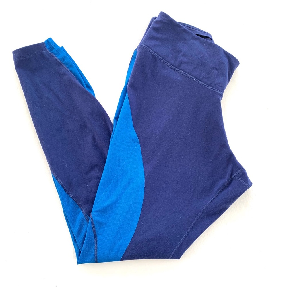 NIKE blue workout leggings with mesh large